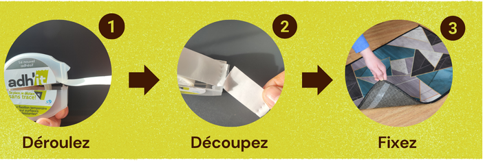 Déroulez, découpez, fixez